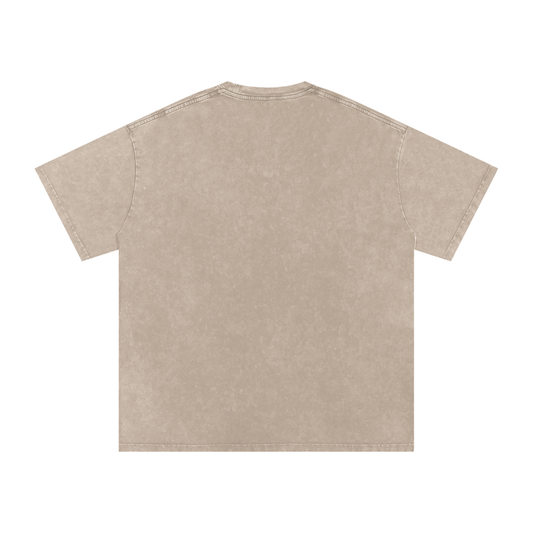 "Real hip-hop has scratches" Snow Washed Oversized Cotton Tee