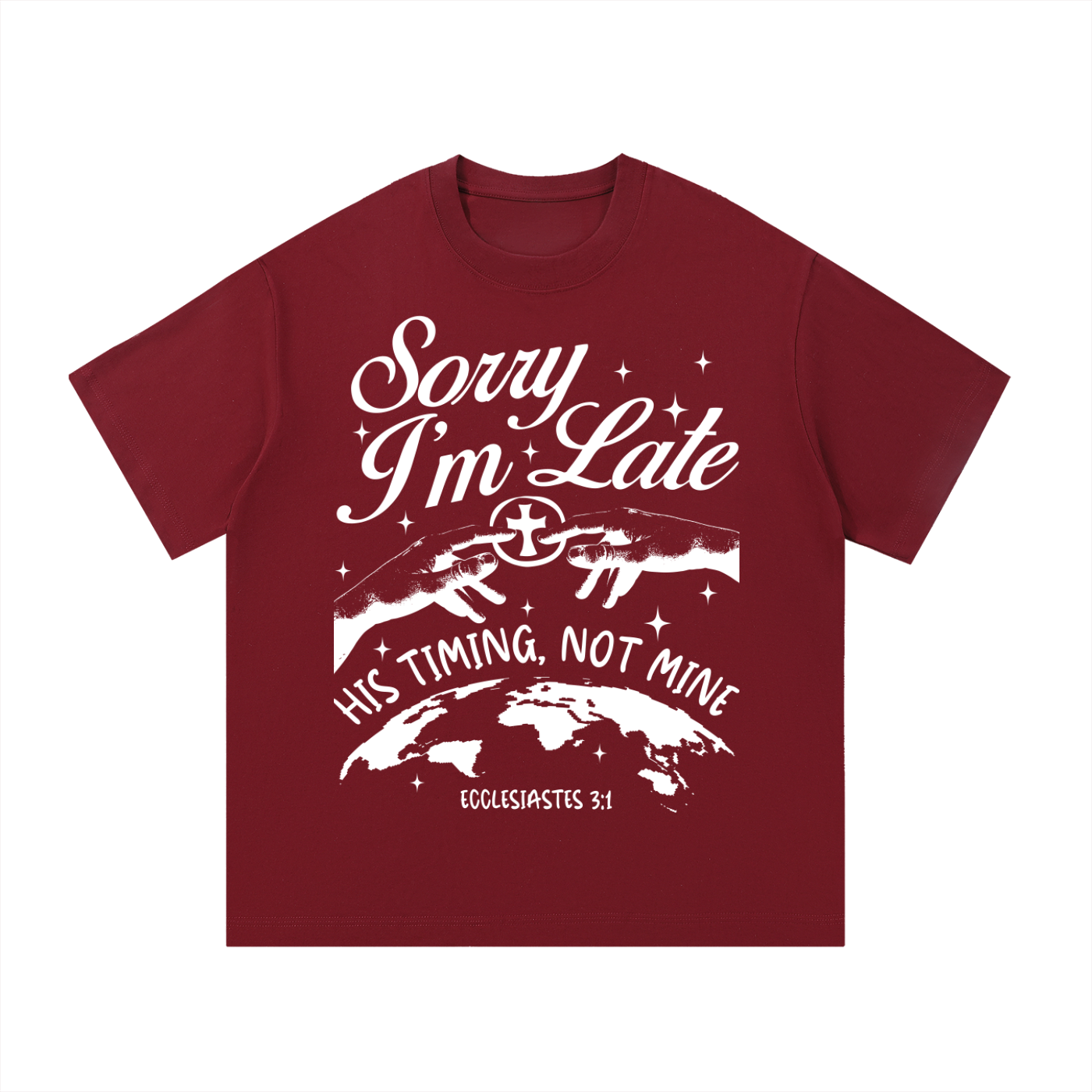 "His timing ,not mine " Tee