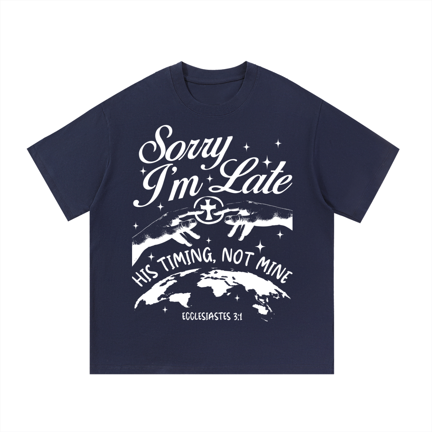 "His timing ,not mine " Tee