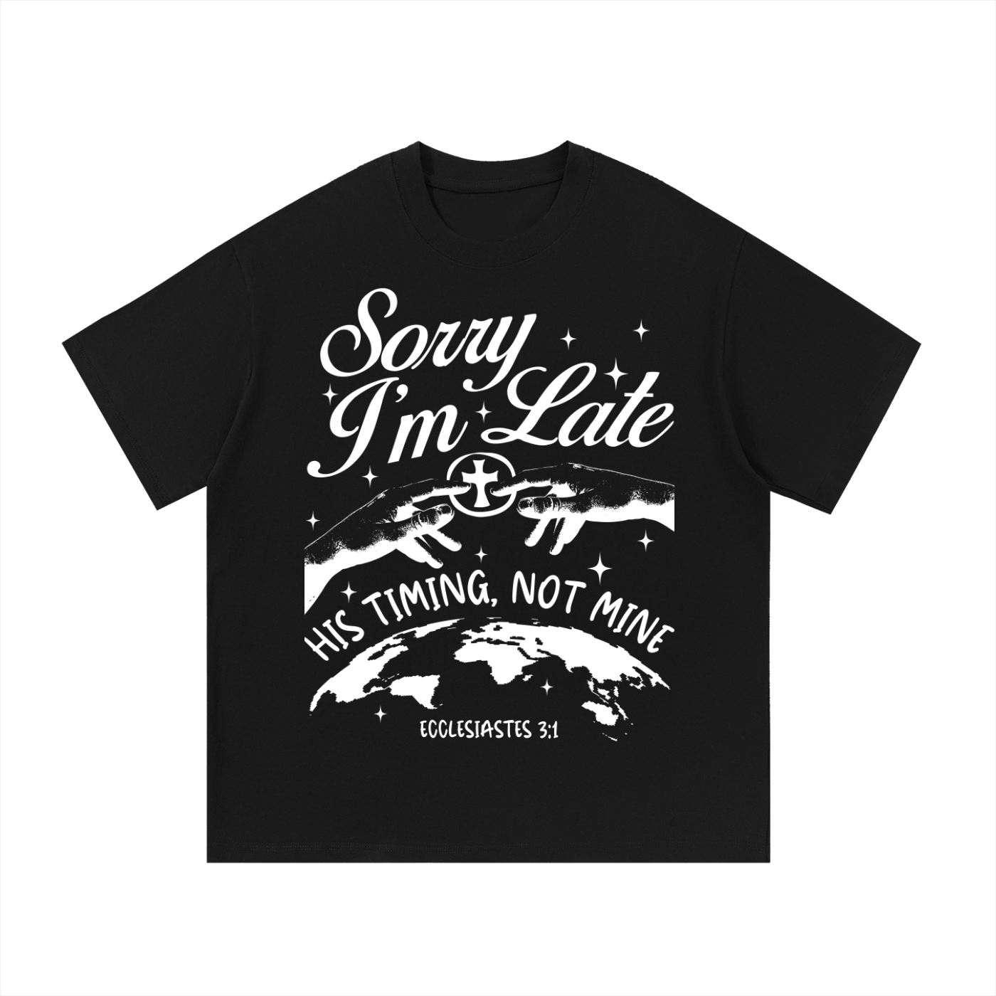 "His timing ,not mine " Tee