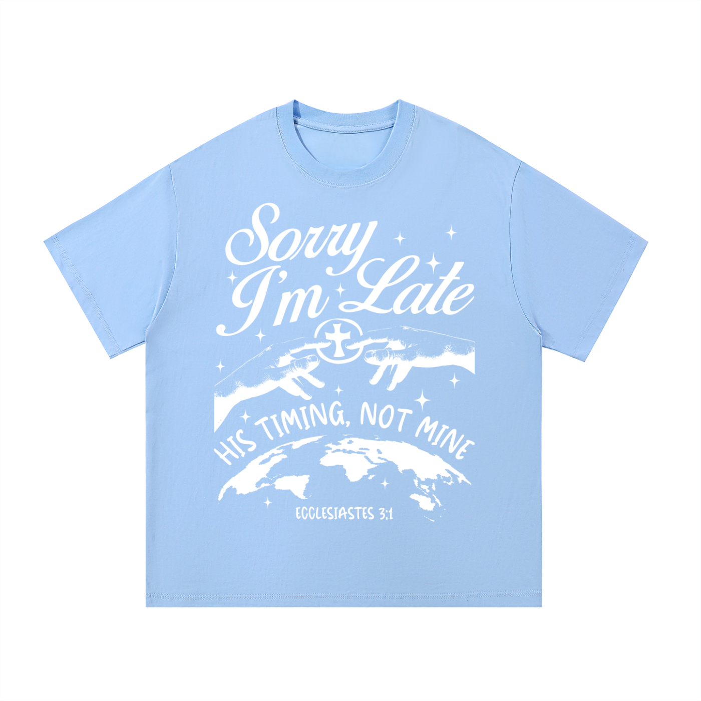 "His timing ,not mine " Tee