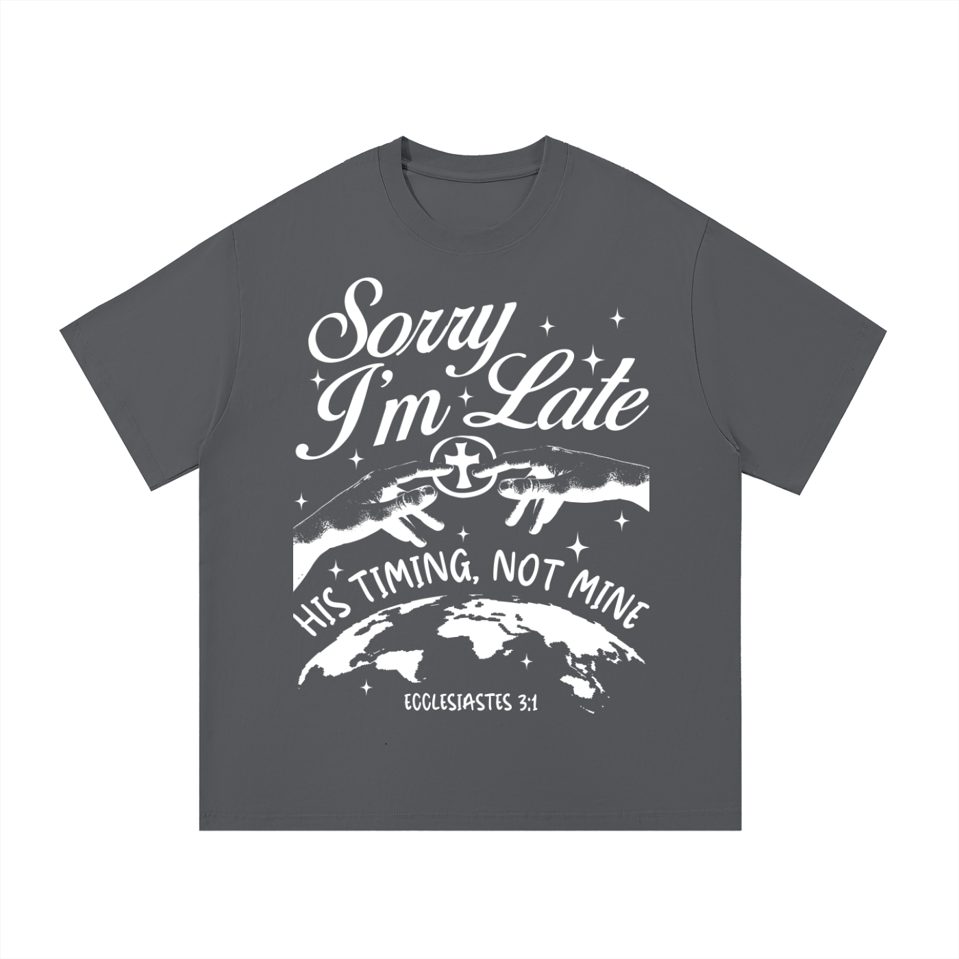 "His timing ,not mine " Tee