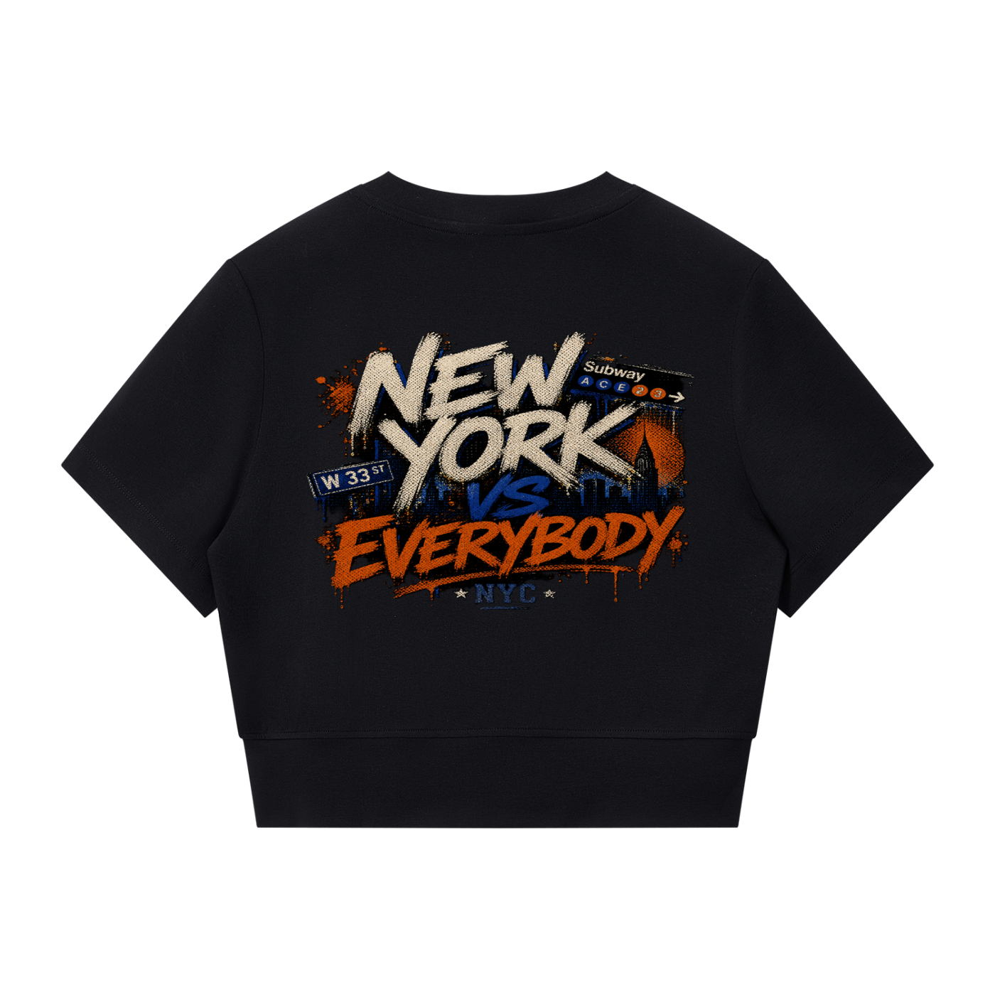 "Concrete Jungle " Women’s Paneling Full Zip Tee