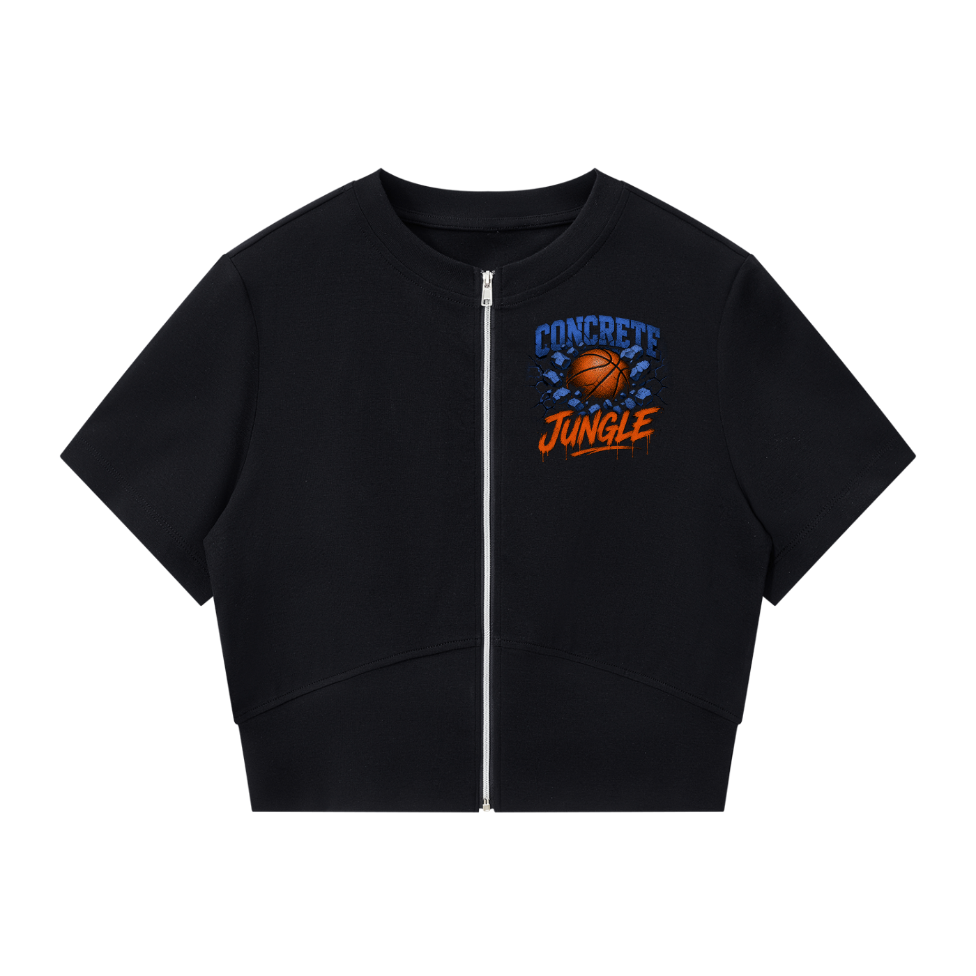 "Concrete Jungle " Women’s Paneling Full Zip Tee