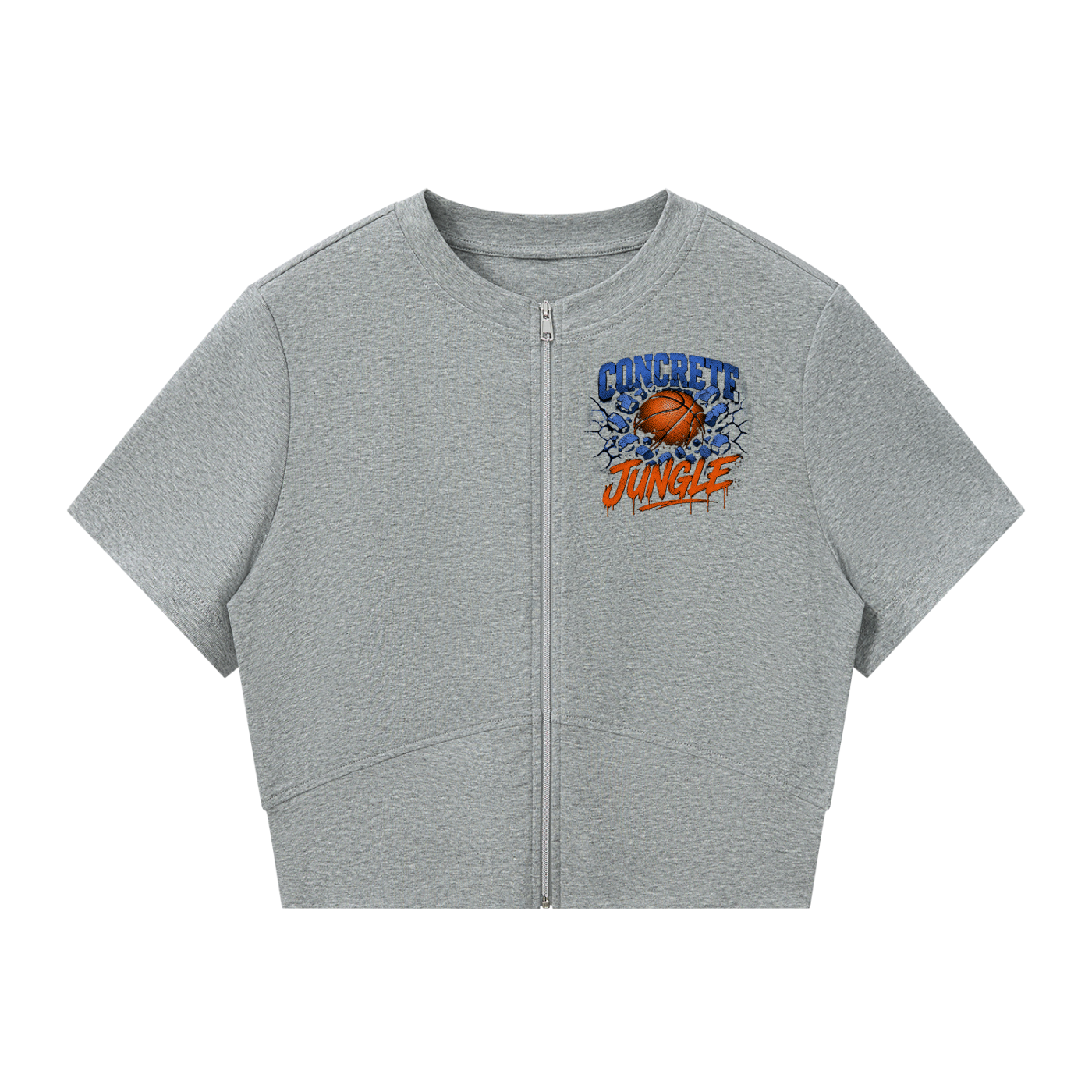 "Concrete Jungle " Women’s Paneling Full Zip Tee