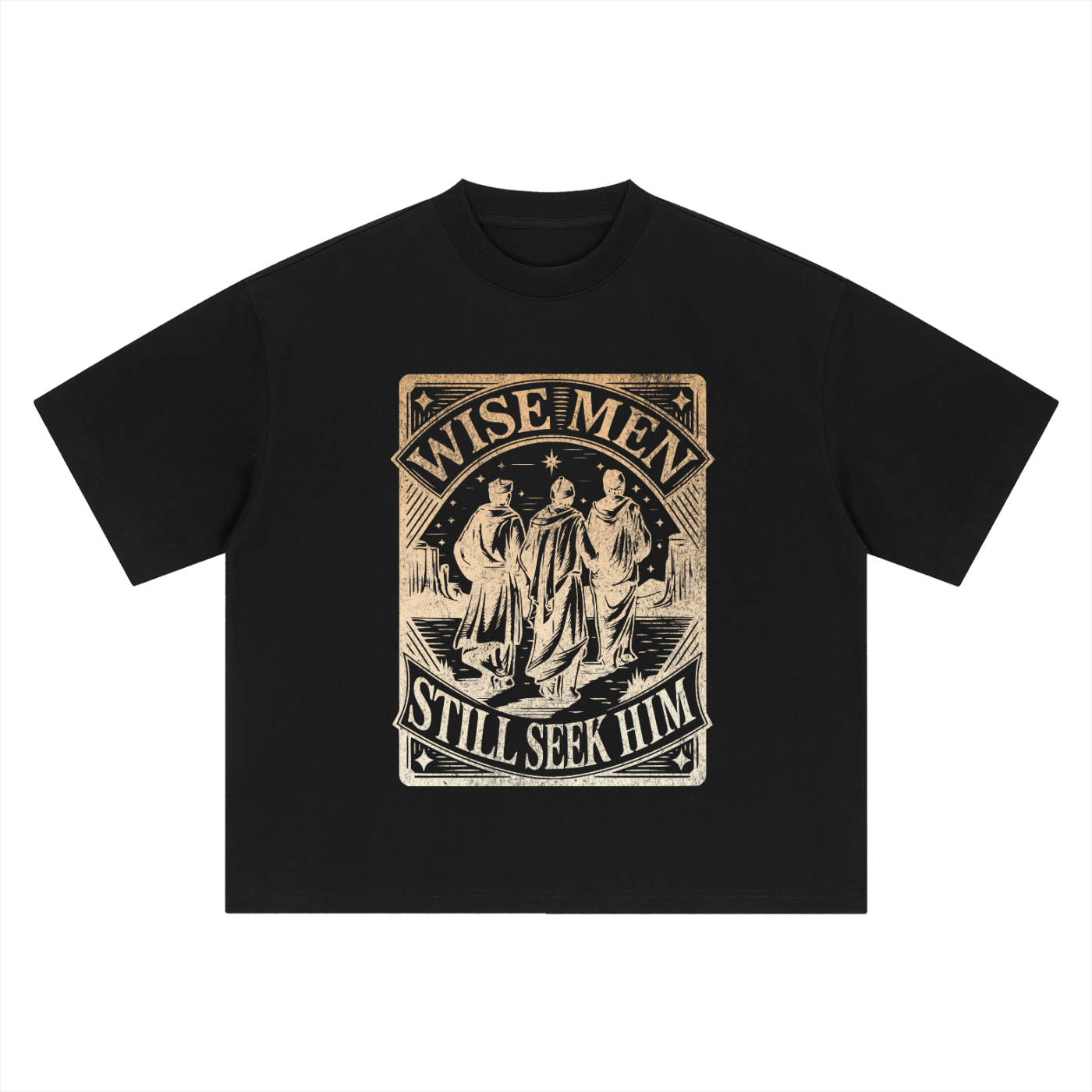 "Wise men still seek Him" Boxy Oversized Tee