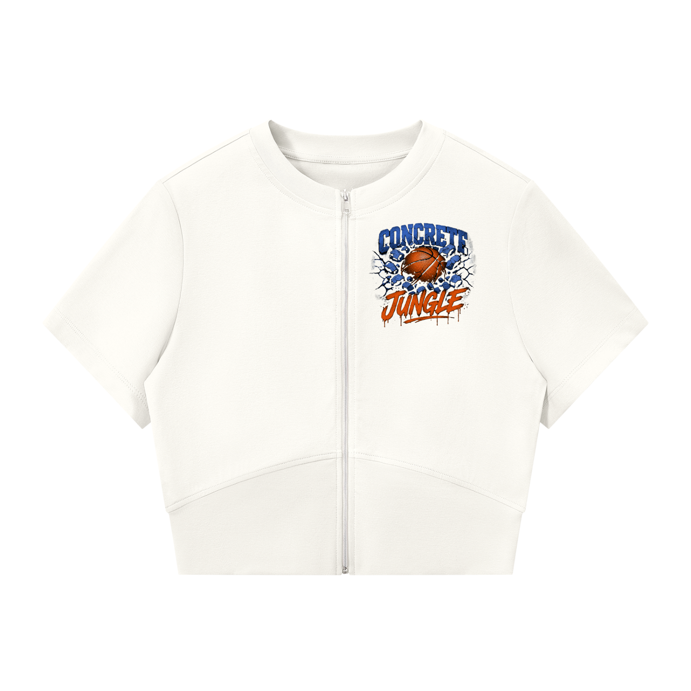 "Concrete Jungle " Women’s Paneling Full Zip Tee