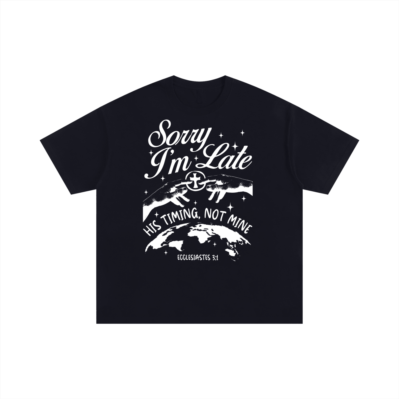 "His timing, not mine" Unisex Oversized Cotton Tee